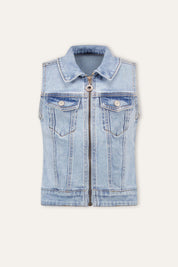 B.Nosy Bobbie Denim Gilet