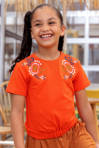 B.Nosy Camiseta Sara Naranja - Brillo naranja / 98
