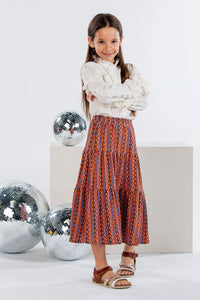 B.Nosy Brenda Maxi Skirt Aztec - Blush Aztec AO / 104