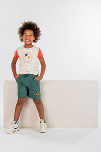 B.Nosy Koen Camiseta Crudo / Rojo - Crudo / 98