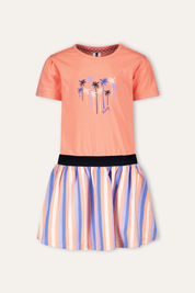 PHILLIS dress peach-stripe