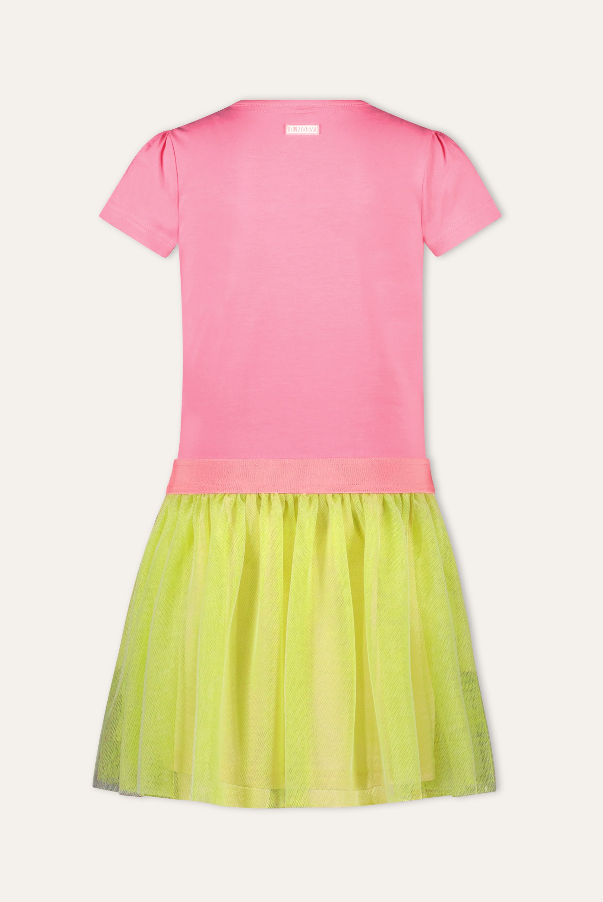 GABBY dress pink with green