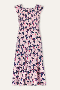 B.Nosy Tatum Jurk Roze Met Blauw - tropical AO / 146-152