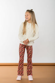 PHOEBE flared trousers floral print