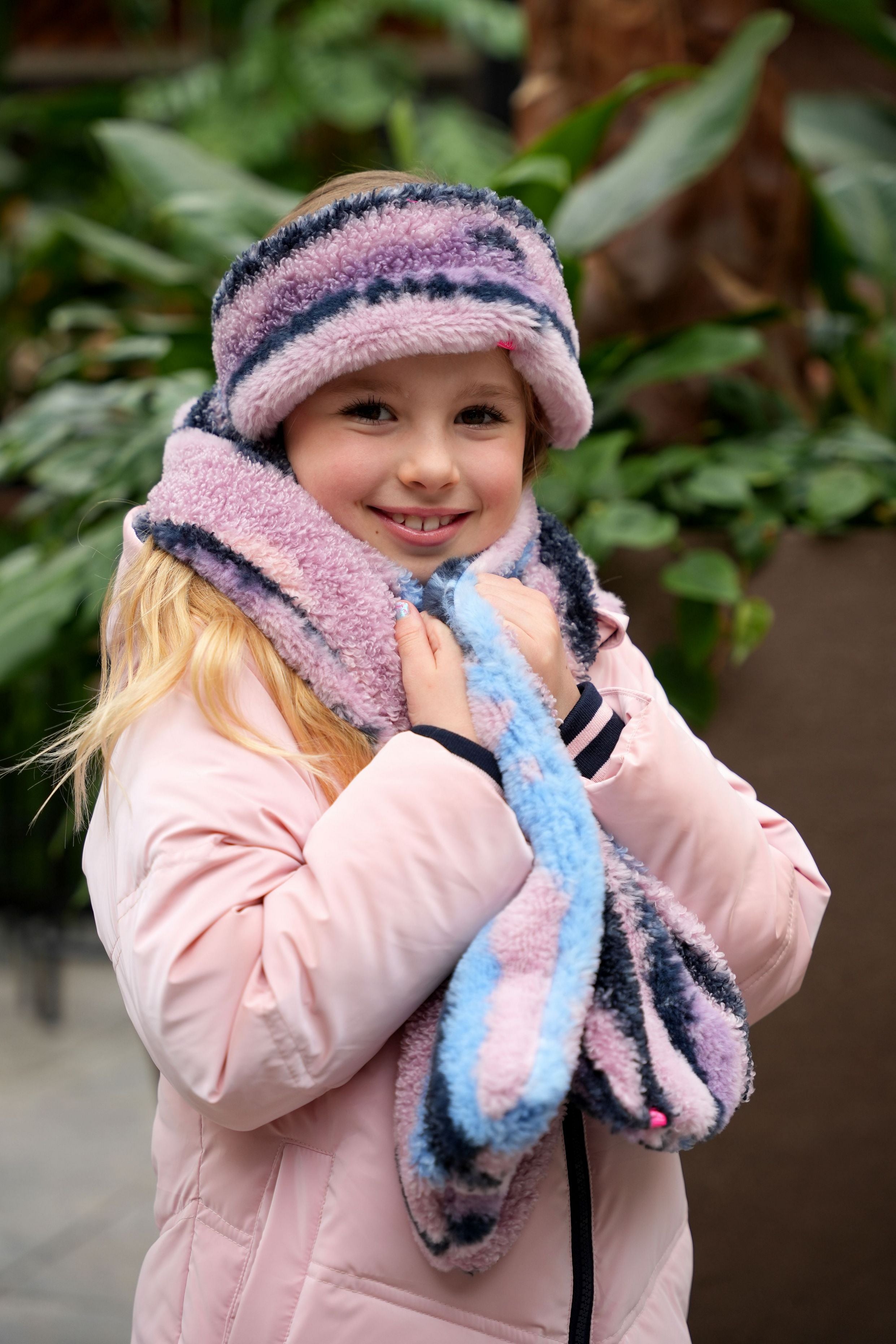 ANNE hat + scarf pink