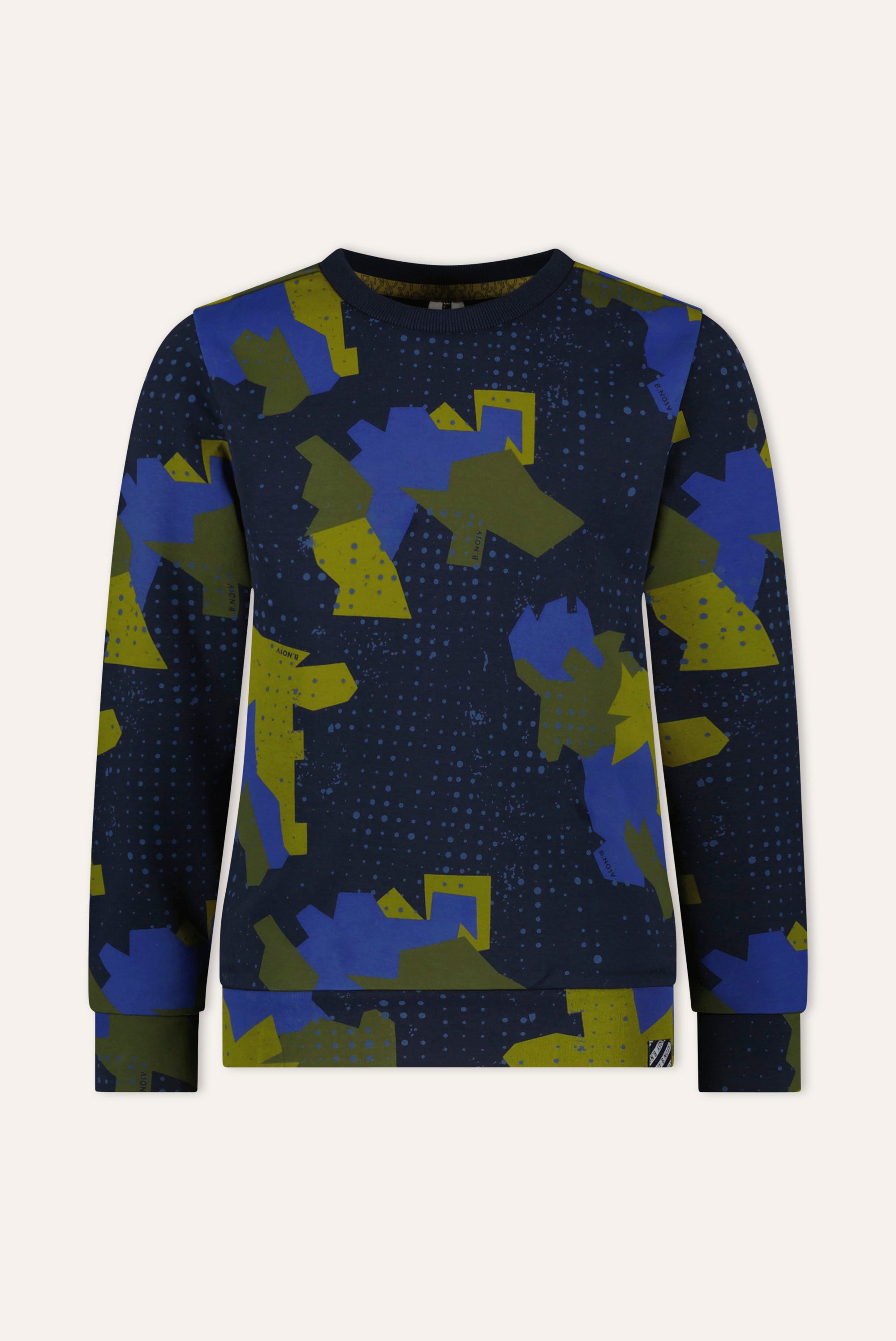 B.Nosy Simon Print Sweater Blauw