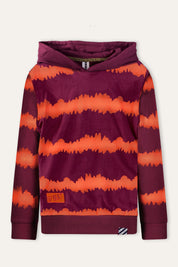 Pullover mit STEVE-Print rot / orange