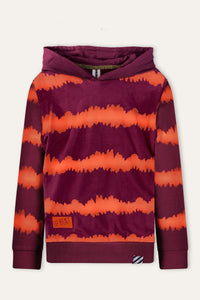 B.Nosy Steve Print Sweater Red / Orange - Tie-dye grape / 98