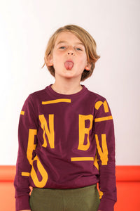 B.Nosy Scott Sudadera con estampado Rojo - Uva Letter AO / 98