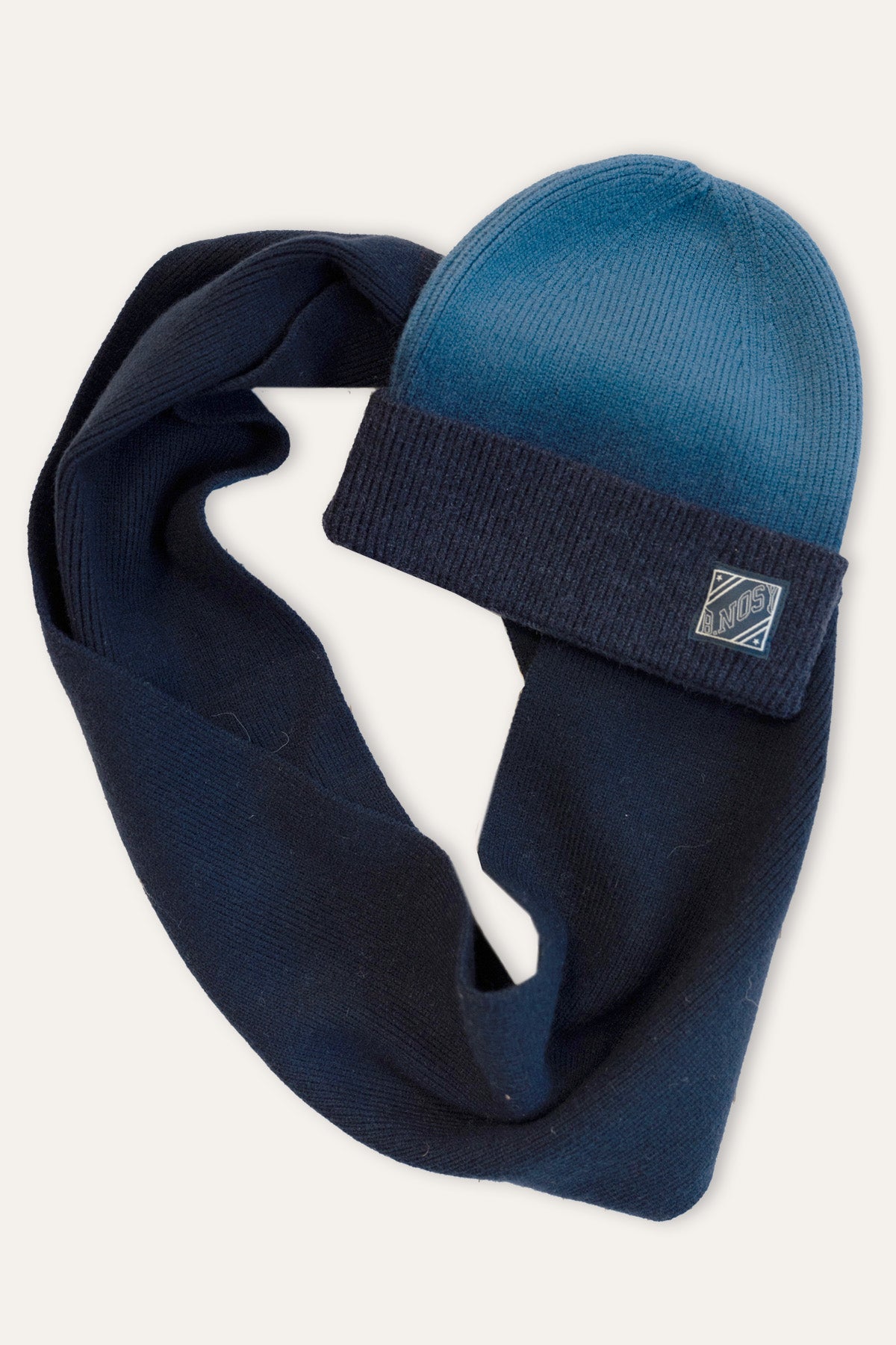 AEDEN hat + scarf blue