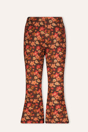 PAMELA flared trousers floral print