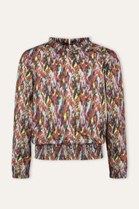 B.Nosy Bella Blouse Print / Blauw - Amibitous AO / 98