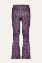 PHOEBE flared pants floral print / purple