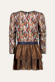 DHALIA dress print / brown