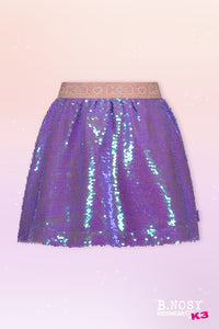 K3 gonna RHODEE con paillettes viola - Violetta africana / 98
