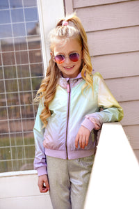 Chaqueta B.Nosy Joy con estampado tie-dye morado - Teñido anudado / 98