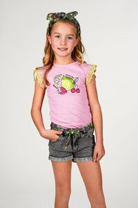 T-shirt B.Nosy Taria rosa Lemon - Glassa rosa / 98