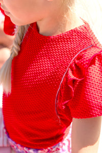 B.Nosy T-shirt Teddie Red Cherry - tomaatrood / 98