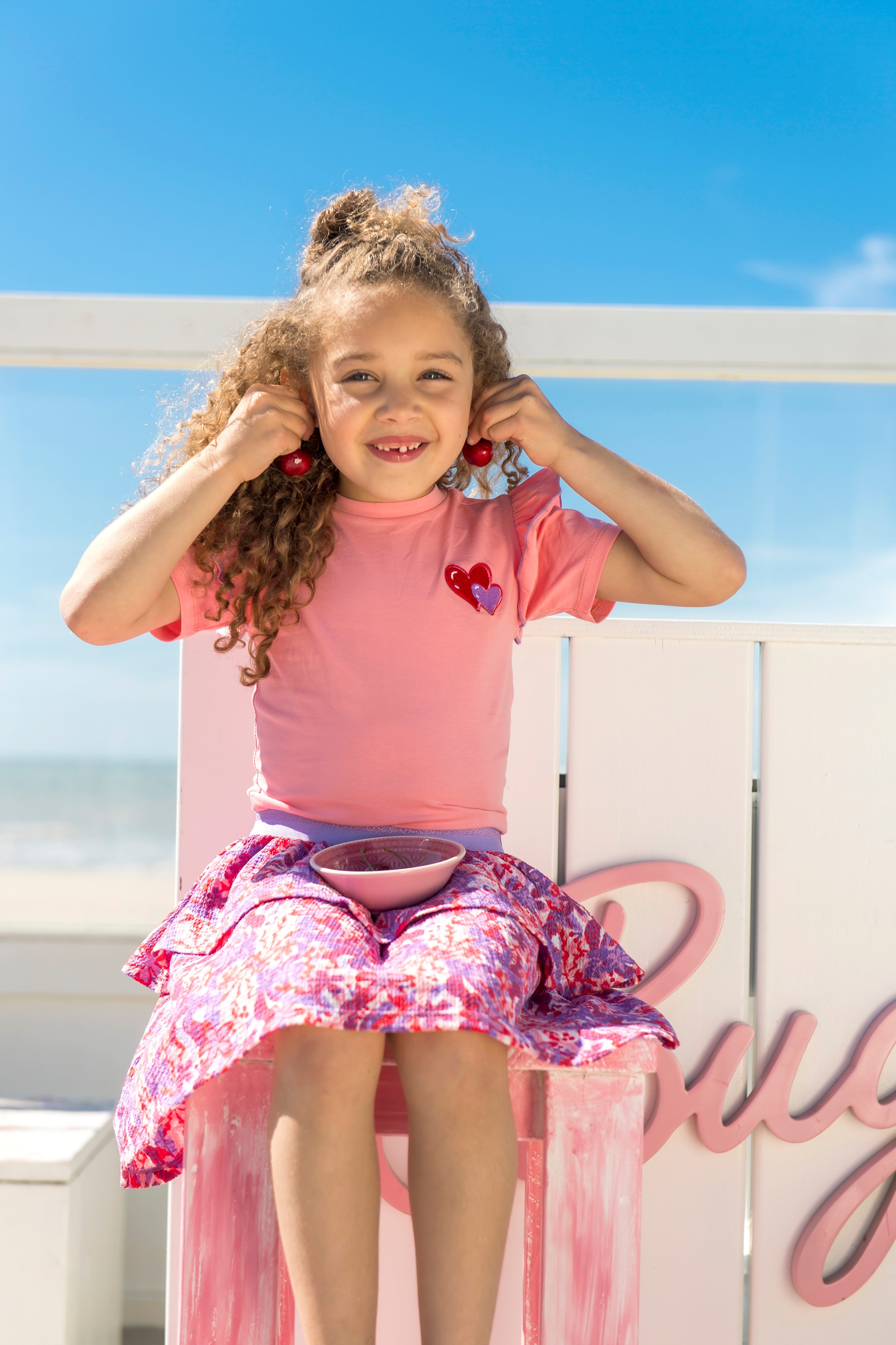 jurk Dua roze Cherry