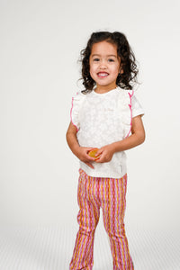 T-shirt B.Nosy Blake bianca Mesmerized per mini - Cotone / 80