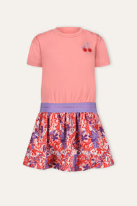 B.Nosy Mini's jurk Dorsi rood Cherry - Geranium pink / 80