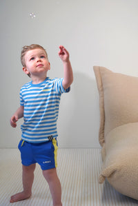 B.Nosy Mini's T-shirt Tripp wit Sailing - Sailing stripe / 74