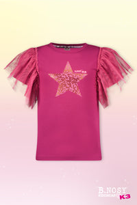 B.Nosy x K3 Tora purple t-shirt - festival fuchsia / 98