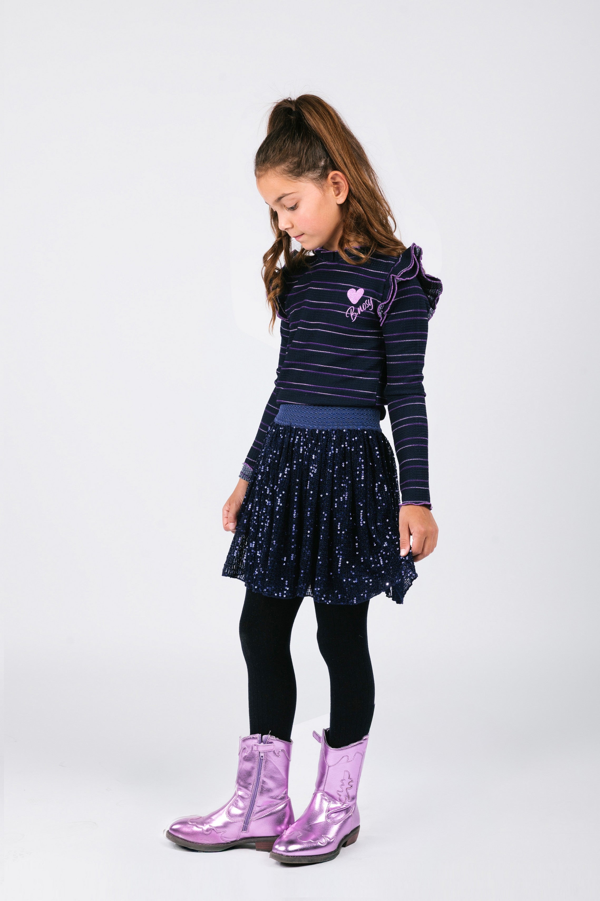 Tonya Top Navy streep
