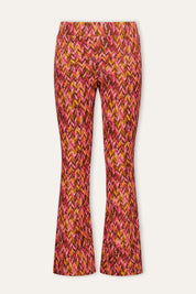 Pepper Flared Broek Zigzag Roze