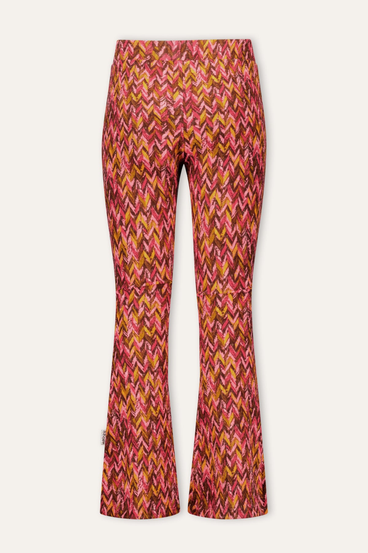 Pepper Flared Broek Zigzag Roze