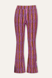 Pepper Flared Broek Streep Paars