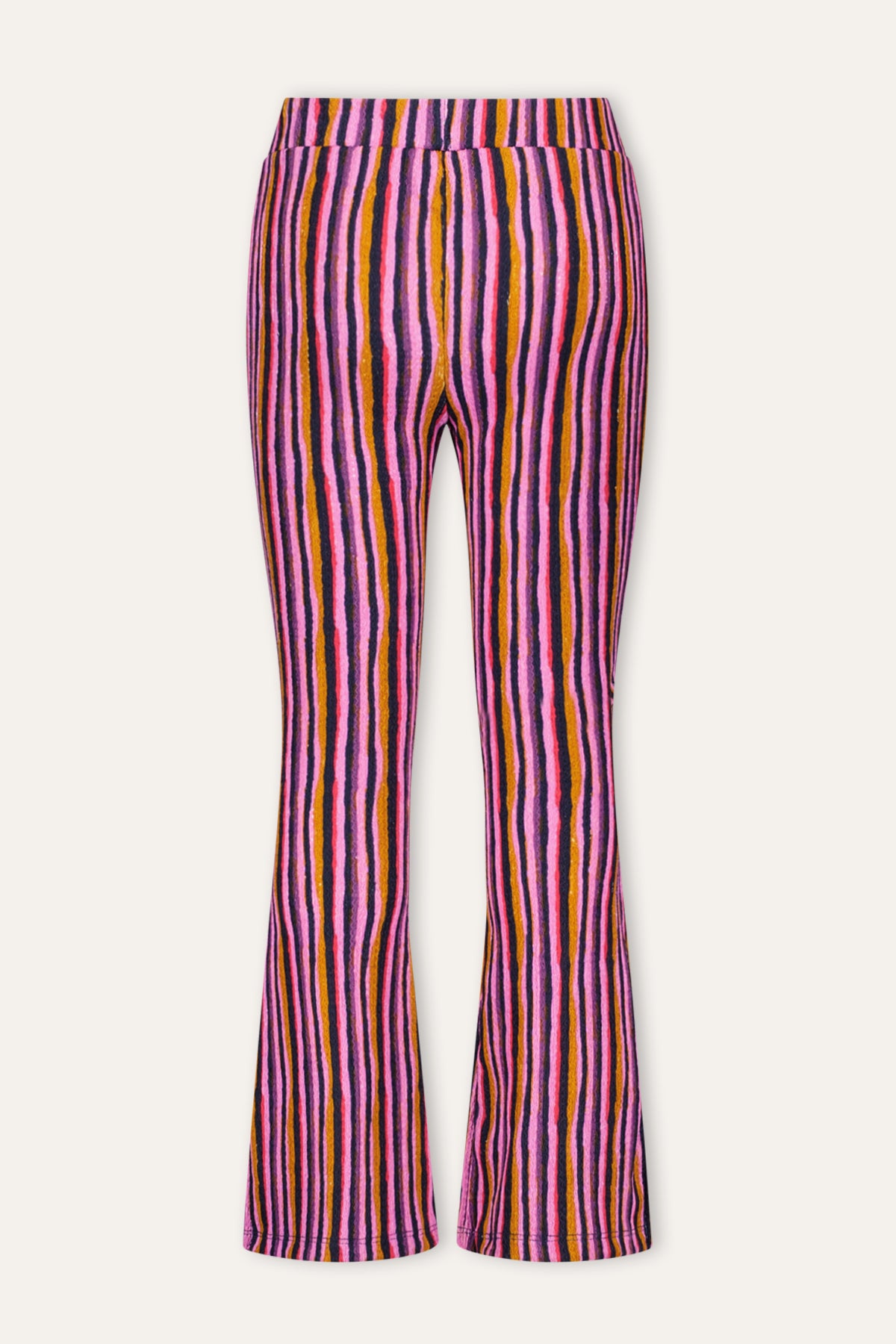 Pepper Flared Broek Streep Paars