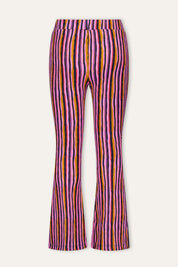 Pepper Flared Broek Streep Paars