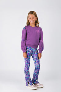 Phoebe Pantalones acampanados Rosa con flores - AO misterioso / 158-164