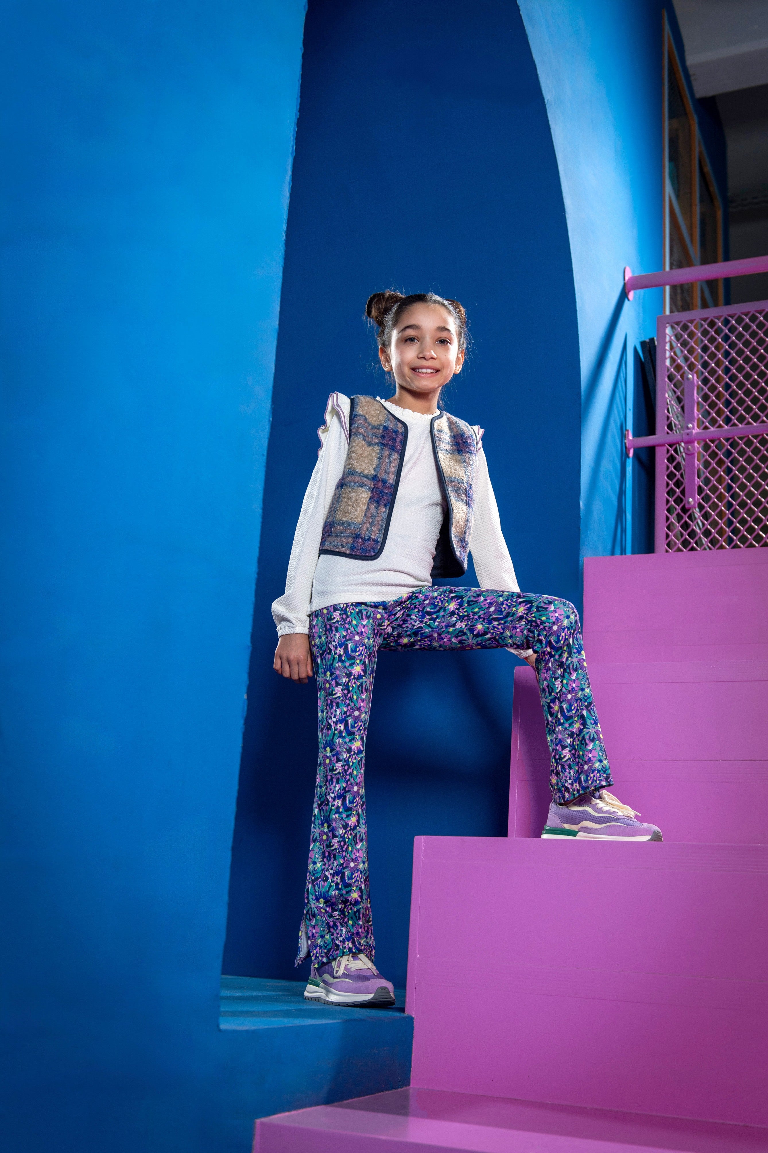 Phoebe Flared Broek Bloemen Roze