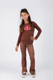 Phoebe Flared Broek Panter