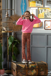 Phoebe Flared Broek Panter