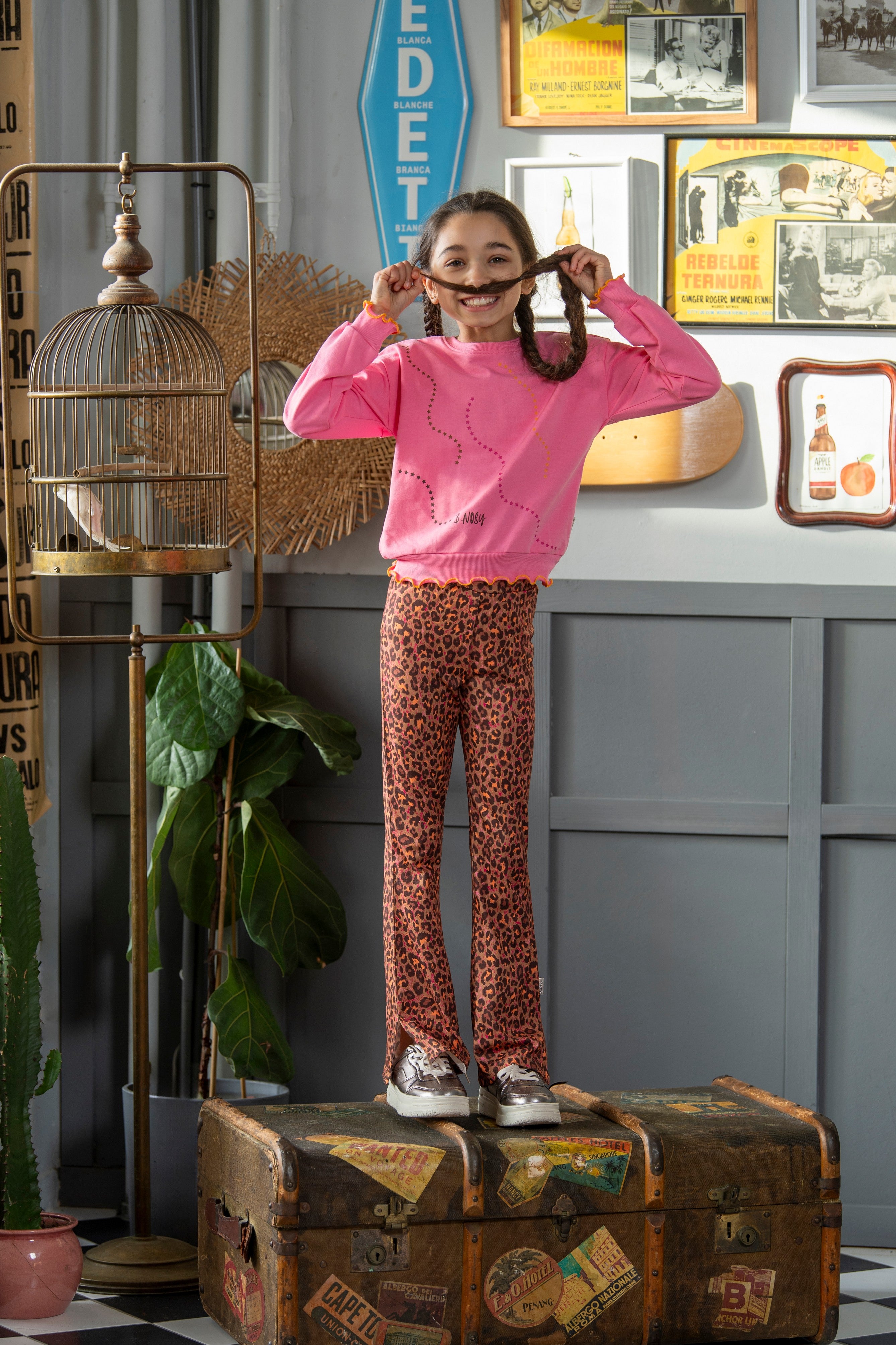 Phoebe Flared Broek Panter