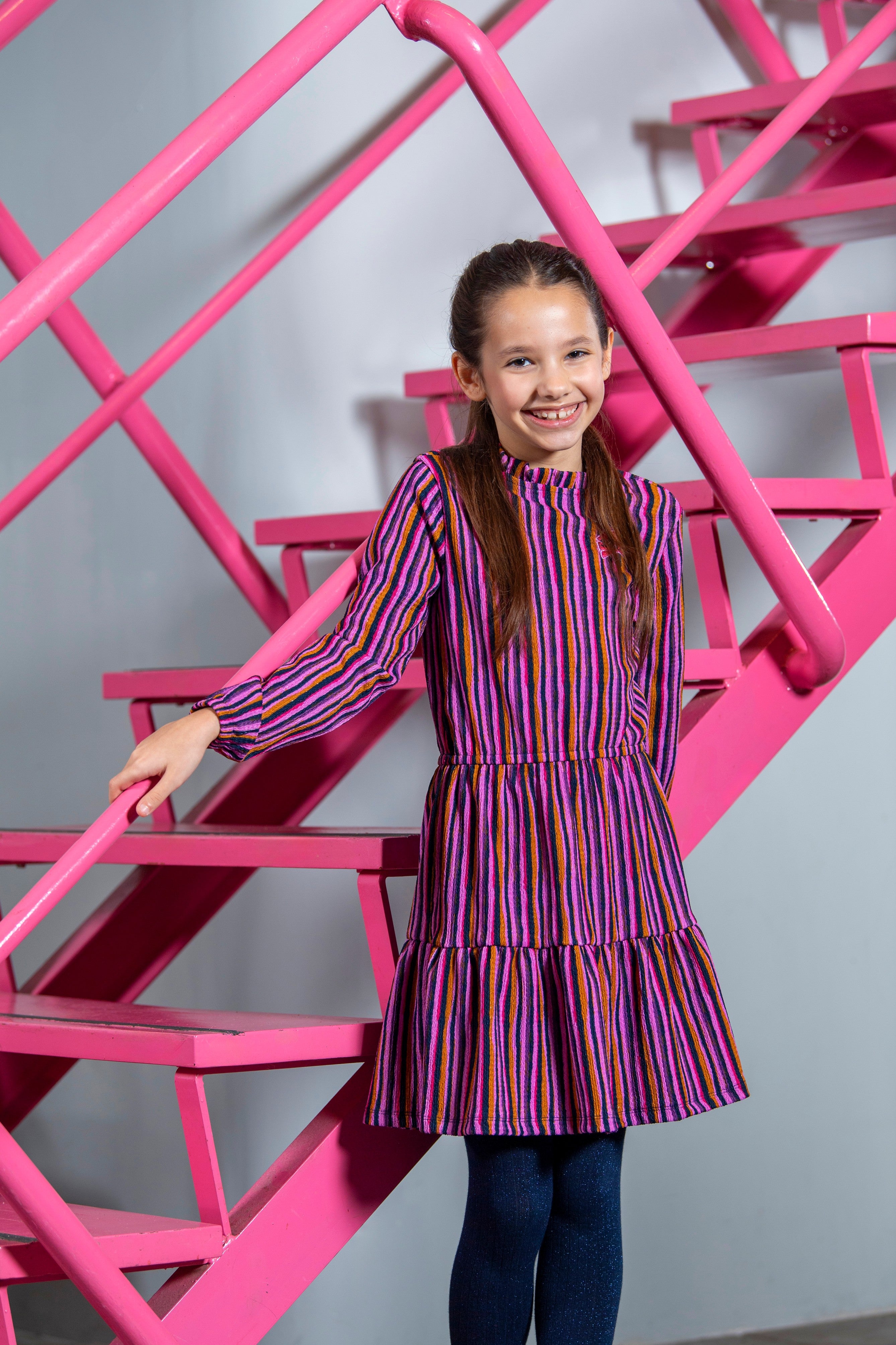 Dalia Jurk Streep Paars