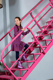 Dalia Jurk Streep Paars