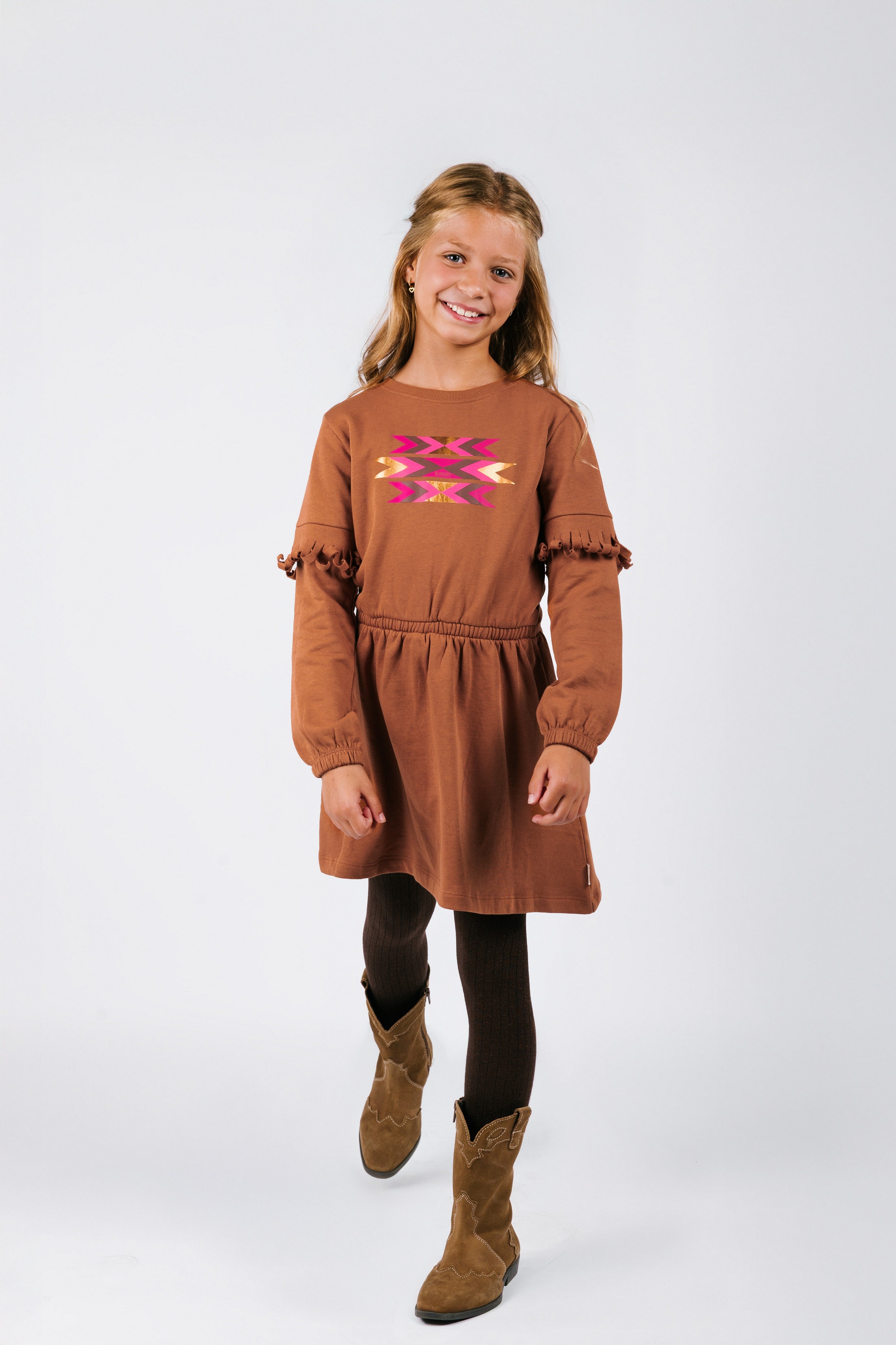 Dynia Jurk Bruin