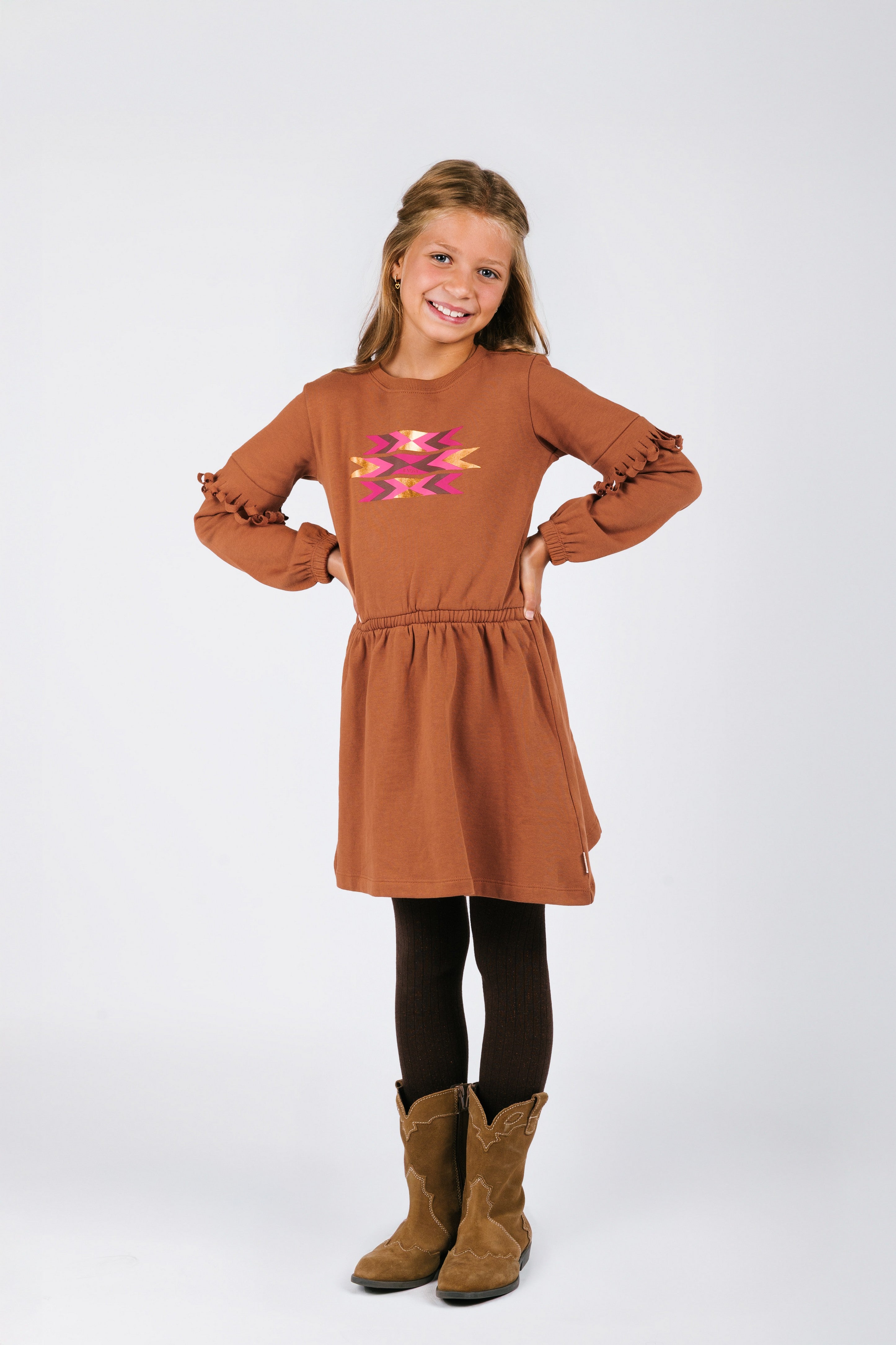 Dynia Jurk Bruin