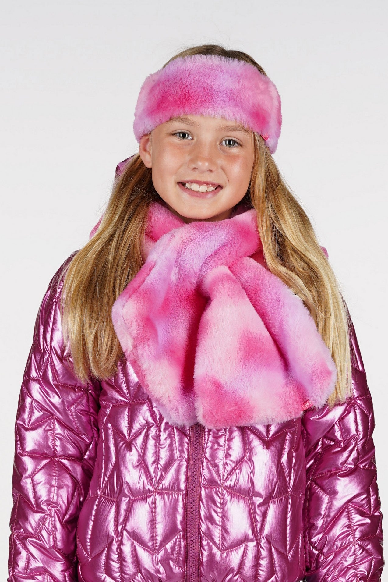 Anne Sjaal En Haarband Roze