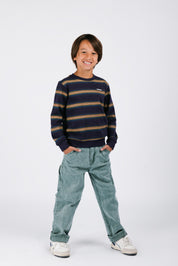 Scott Sweater Streep Blauw