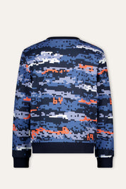 Scott Sweater Print Blauw
