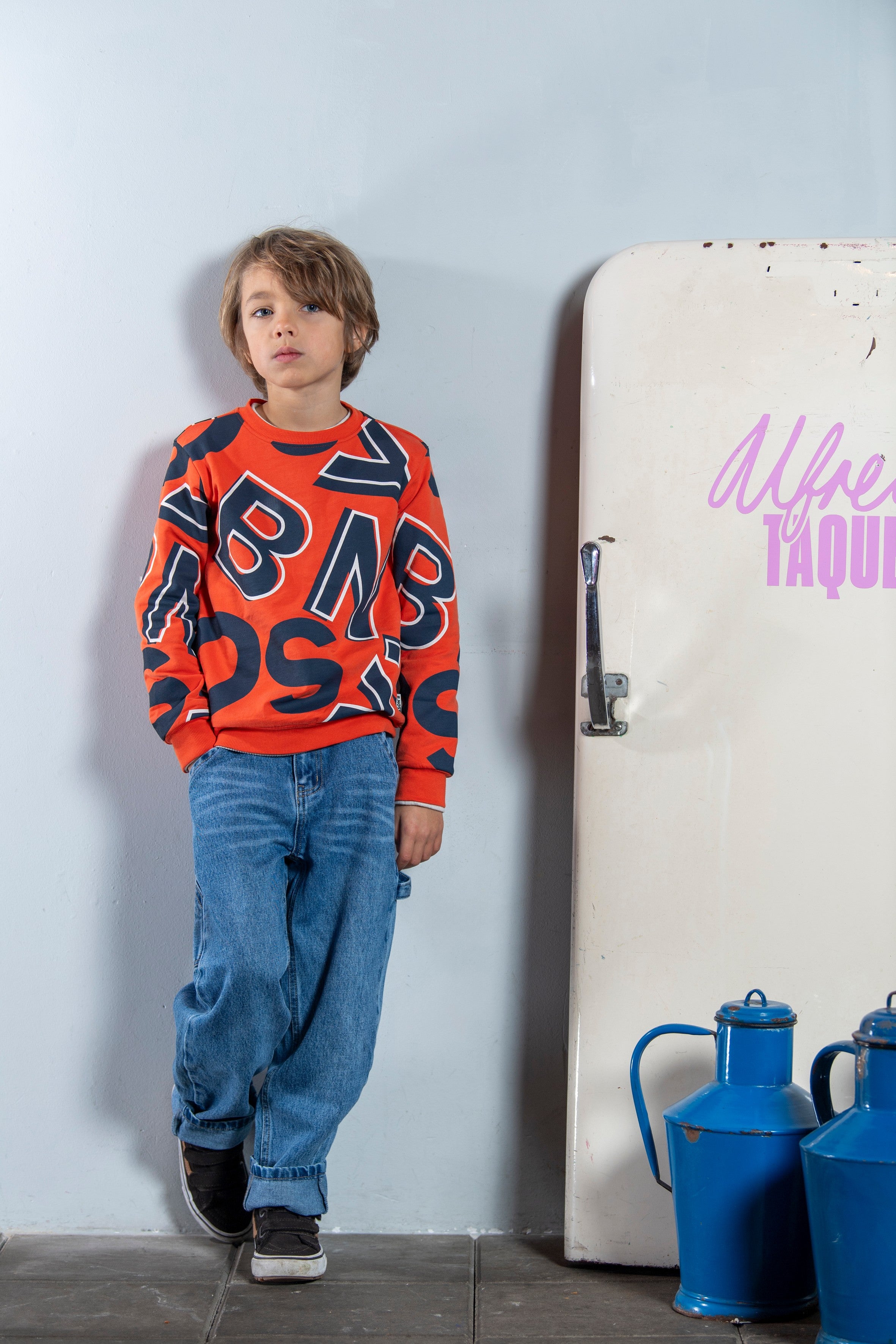 Scott Sweater Print Rood