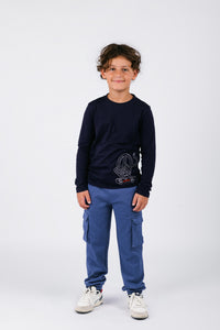 Trevor Long Sleeve Navy - Navy / 104