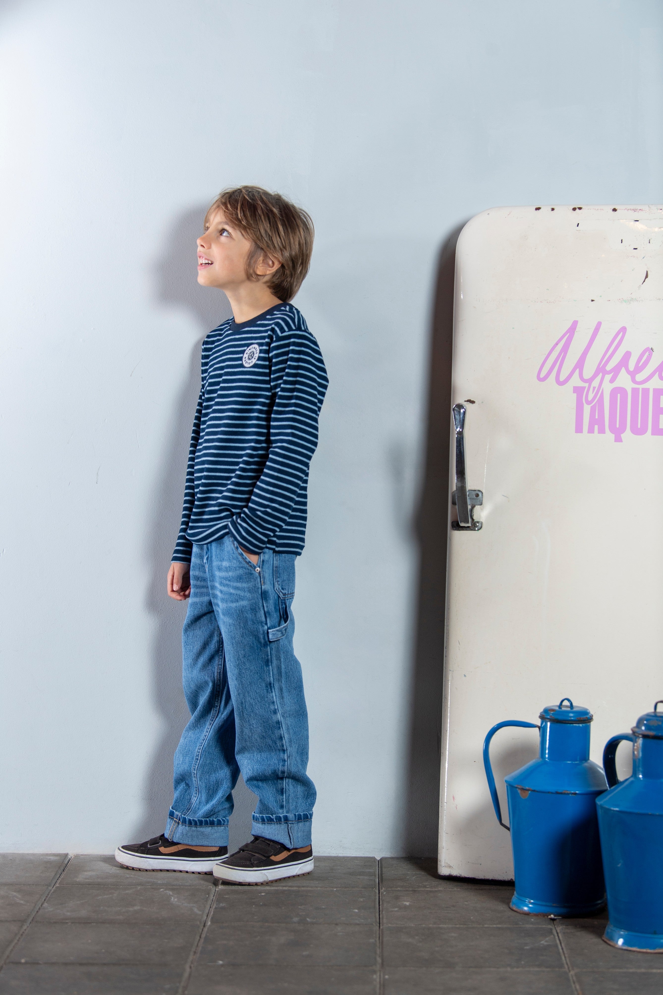 Tobias Long Sleeve Streep Blauw