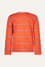 Tobias Long Sleeve Streep Rood
