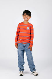 Tobias Long Sleeve Streep Rood